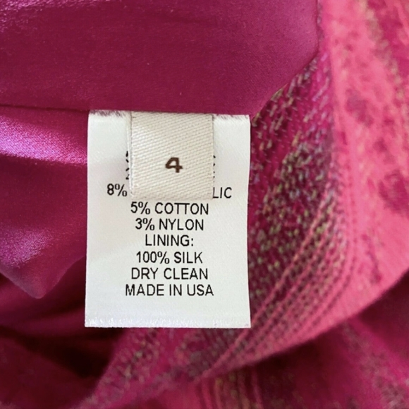 Lela Rose Tweed Metallic Agate Hot Pink Dress - Picture 10 of 16